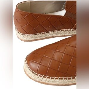 Lulu’s “Lakelyn” Cognac Woven Slip-On Espadrille Flats - Size 8.5